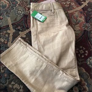 NWT Lilly Pulitzer gold jeans
